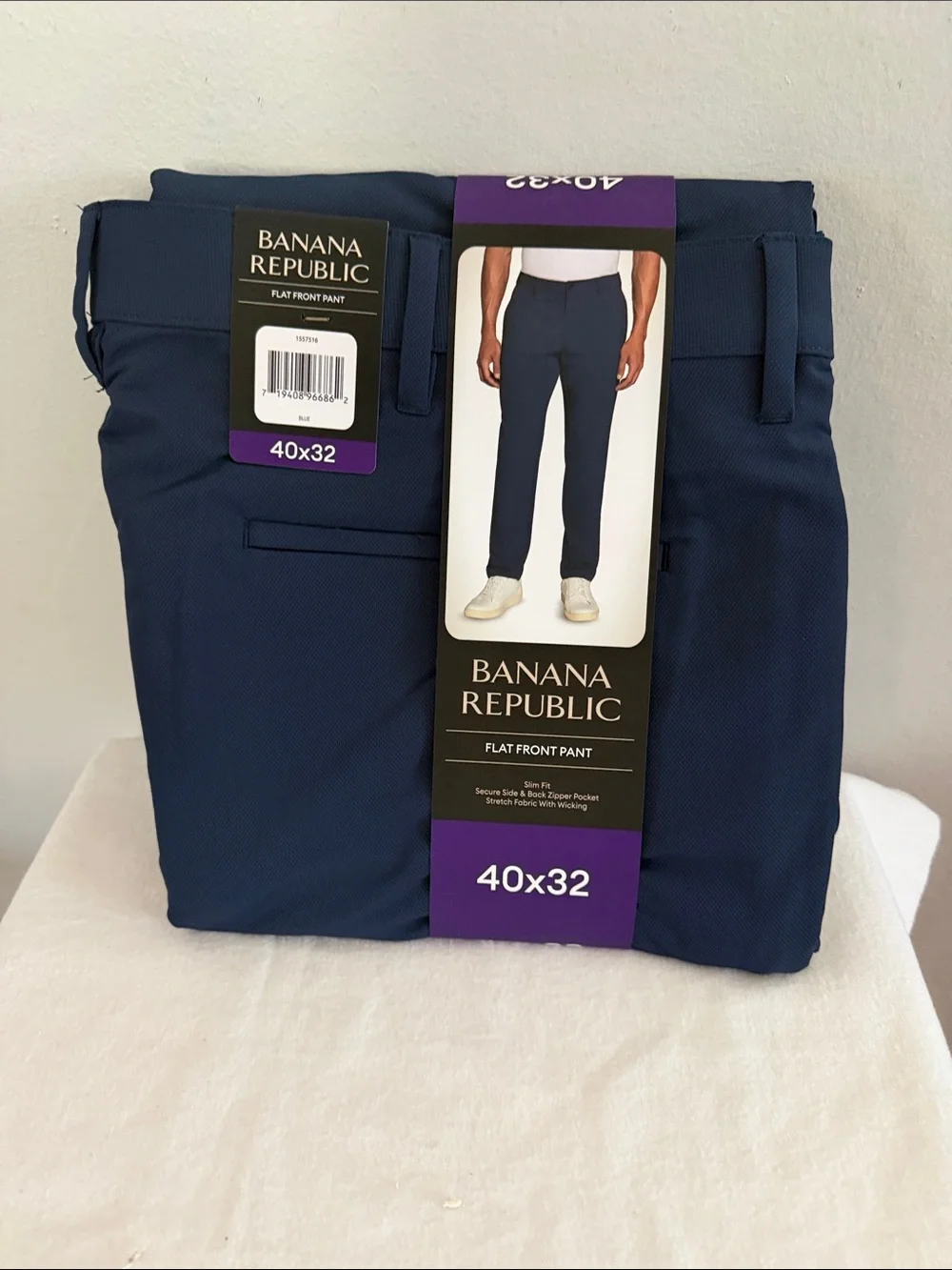 Banana Republic Men's Flat Front Slim Fit Pant